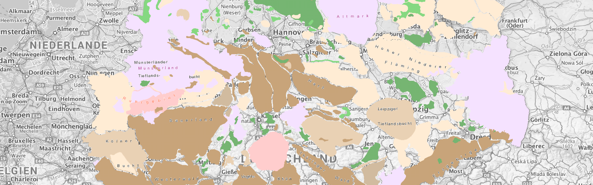 Aktuelle Karte des Monats "Landschaften Deutschlands"
