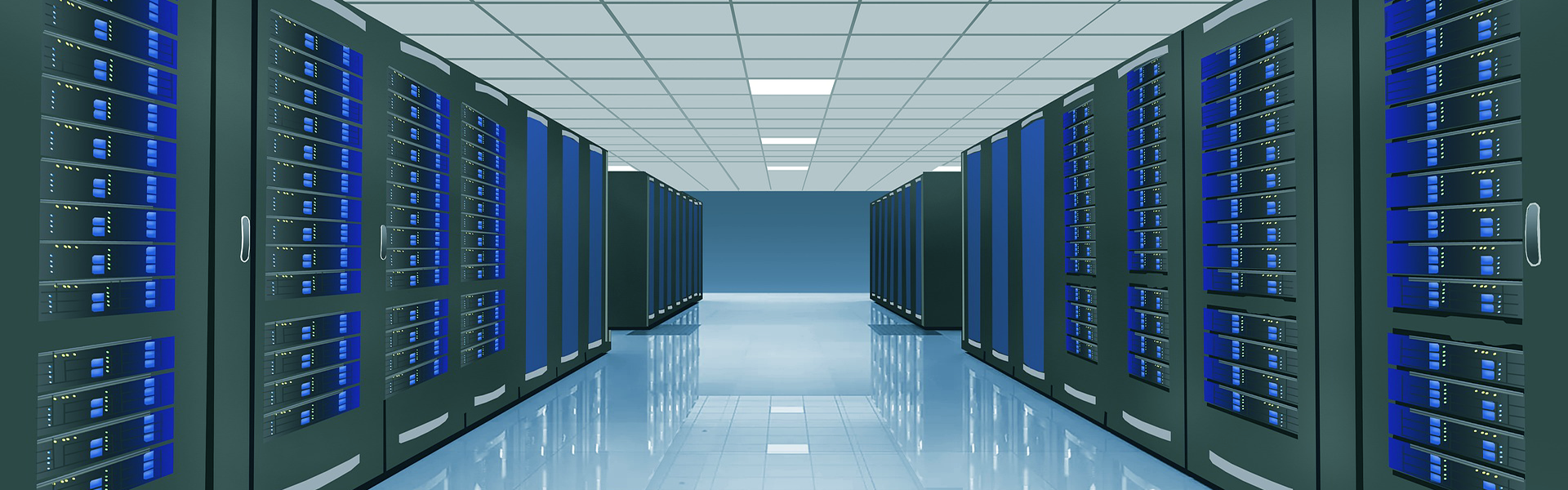 Serveraum mit vielen Rechnern