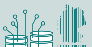 Symbol für Datenbanken und Deutschlandkarte